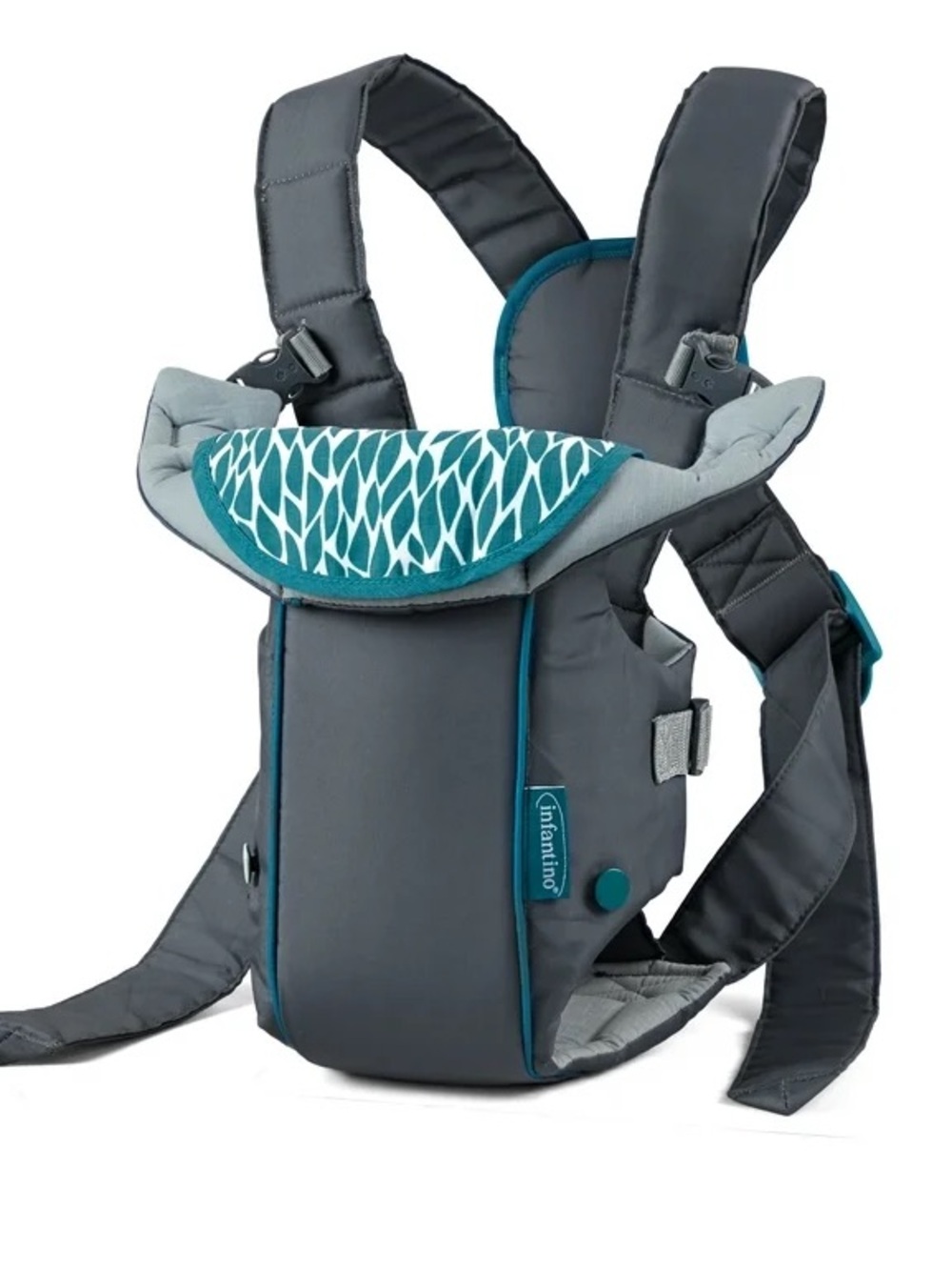 Infantino Gray Baby Wearing Harness with Teal Lining
